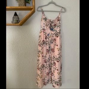 Floral maternity sundress front tie dress